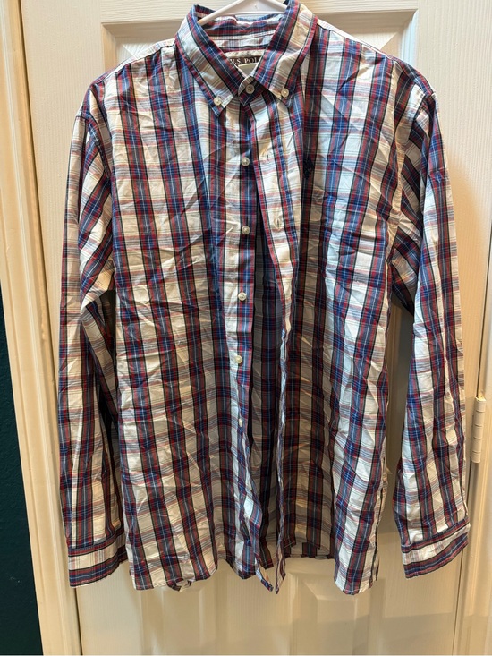 U.S. Polo Assn. Other - US Polo vintage Classic Plaid Button-Down Shirt in White/Blue/Red boys 18